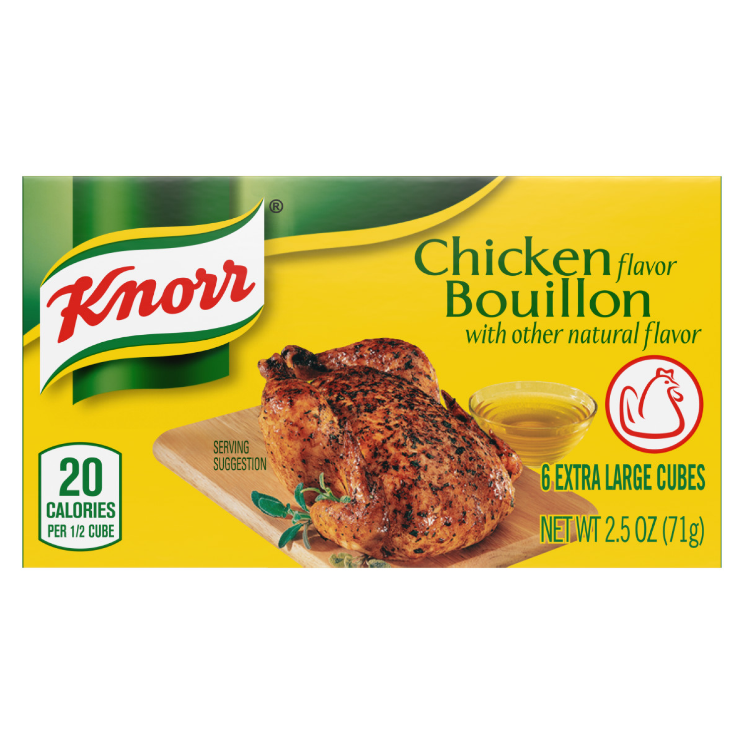slide 4 of 5, Knorr 6 Cubes 2.5 oz Cube Bouillon Chicken, 6 ct