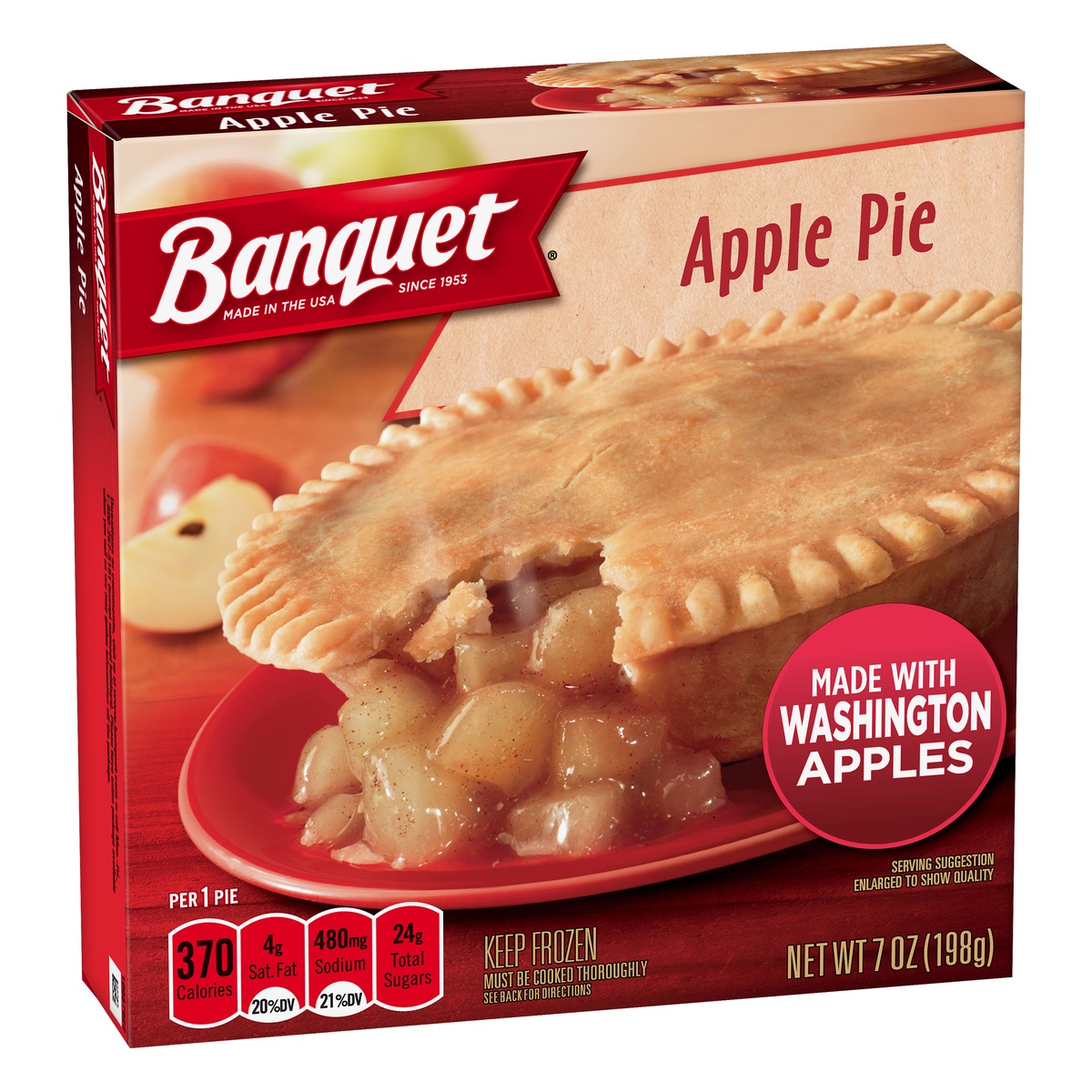 slide 7 of 13, Banquet Apple Pie 7 oz, 7 oz