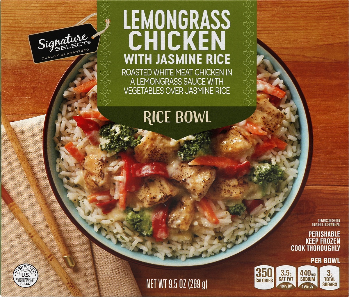 slide 6 of 9, Signature Select Bowl Rice Lemongrass Chicken, 9.5 oz