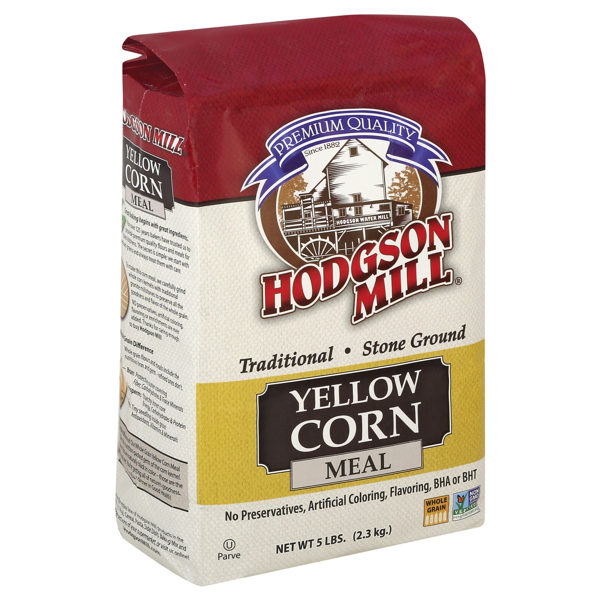 slide 1 of 5, Hodgson Mill Corn Meal, Yellow, Old Fashioned, 5 lb