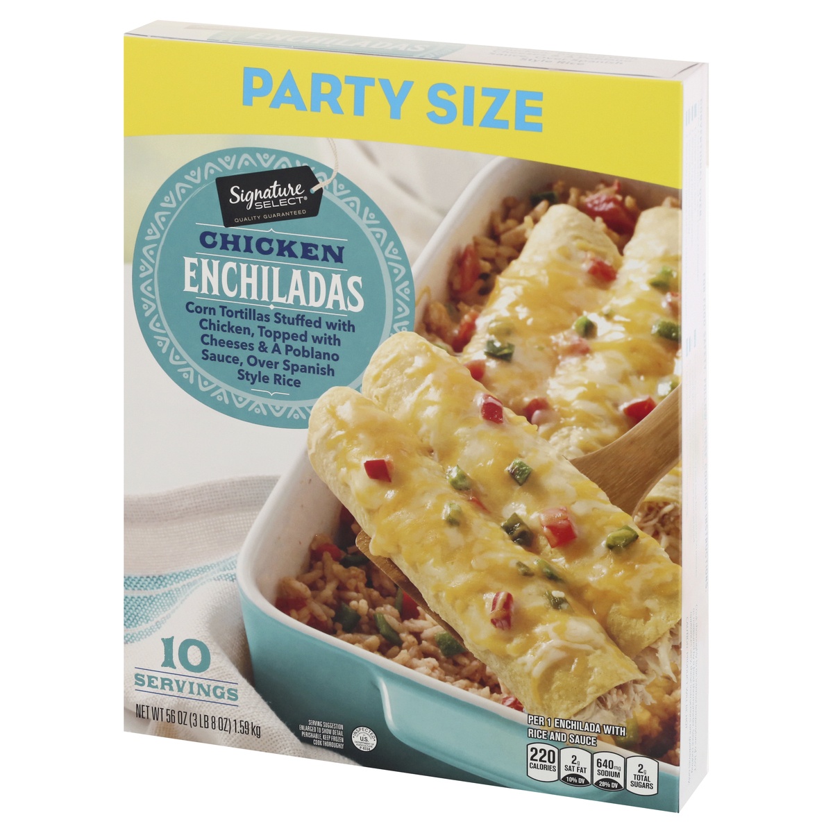 slide 3 of 9, Signature Select Party Size Chicken Enchiladas 56 oz, 