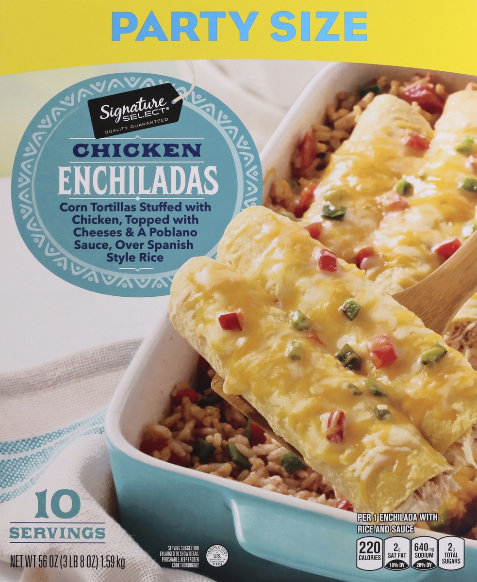 slide 6 of 9, Signature Select Party Size Chicken Enchiladas 56 oz, 