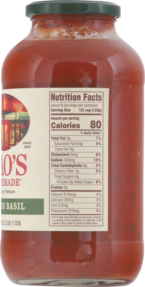 slide 4 of 4, Rao's Homemade® Tomato Basil Sauce, 40 oz