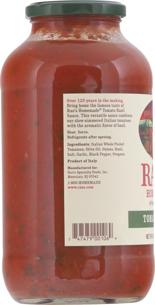 slide 3 of 4, Rao's Homemade® Tomato Basil Sauce, 40 oz