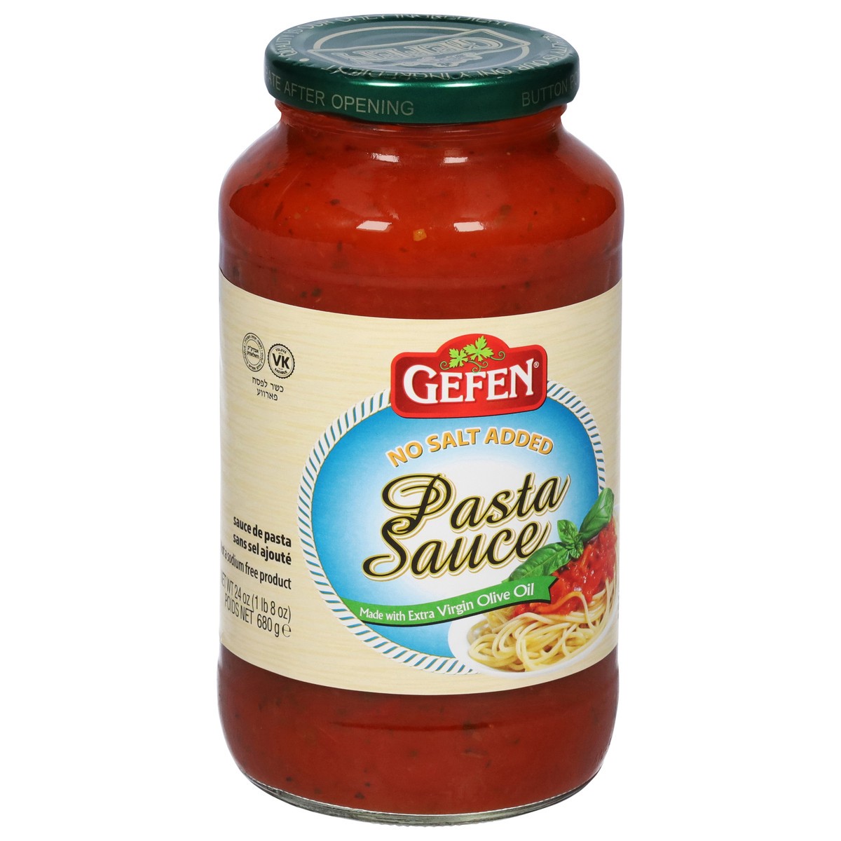 slide 2 of 9, Gefen Salt Free Pasta Sauce, 26 oz