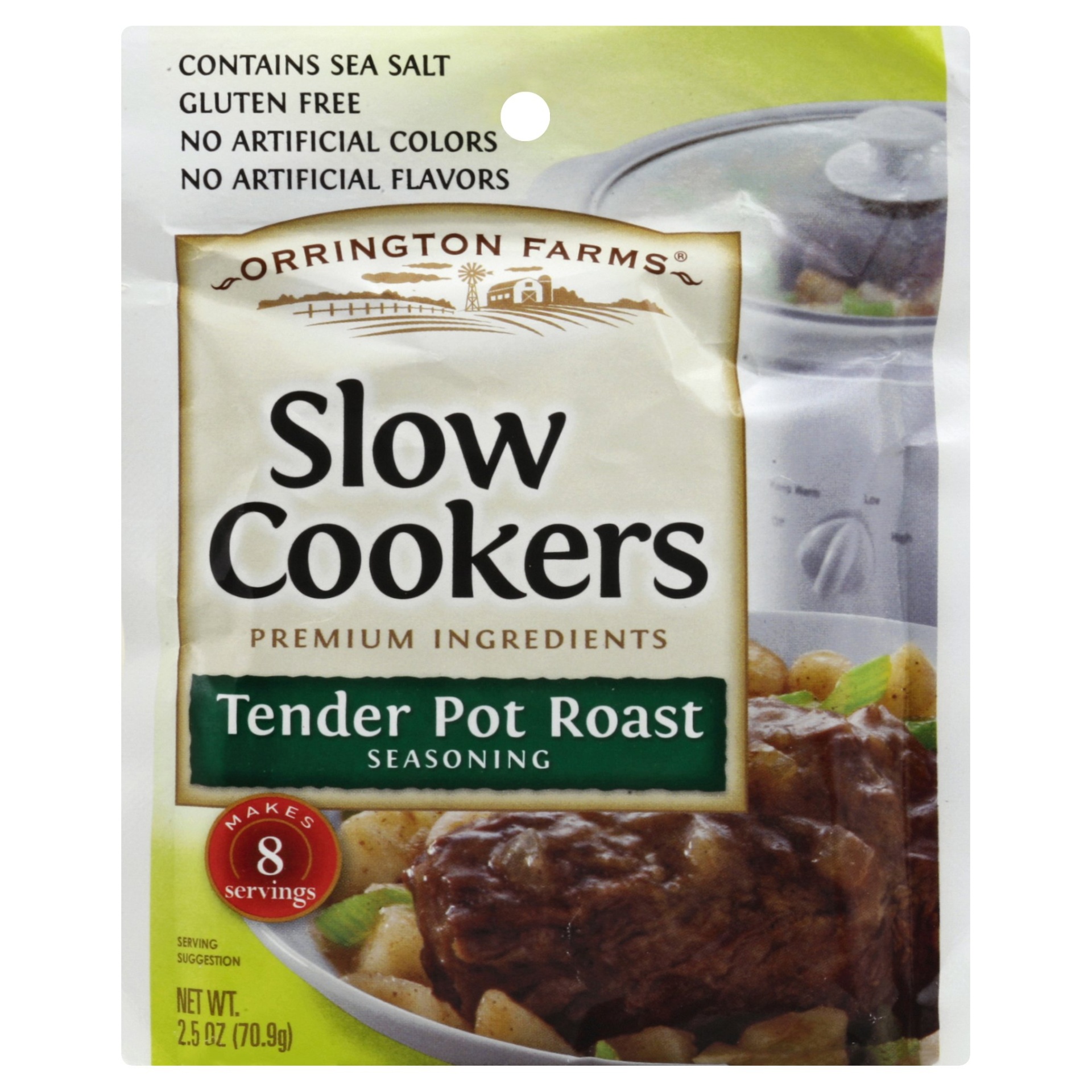 slide 1 of 6, Orrington Farms Slow Cookers Tender Pot Roast Seasoning, 2.5 oz
