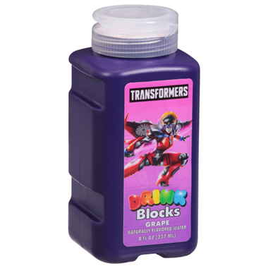 slide 1 of 1, Drink Blocks Water, Transformers, Grape, 8 fl oz