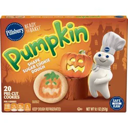 Pillsbury Ready-to-Bake Pumpkin Shape Sugar Cookie Dough - 9.1oz/20ct - Halloween