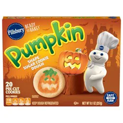 Pillsbury Ready-to-Bake Pumpkin Shape Sugar Cookie Dough - 9.1oz/20ct - Halloween