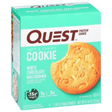 slide 1 of 1, Quest Nutrition Quest Protein Cookie, White Chocolate & Macadamia, Soft & Chewy - 4 ct, 4 ct