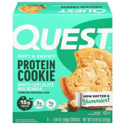 Quest Nutrition Quest Protein Cookie, White Chocolate & Macadamia, Soft & Chewy - 4 ct