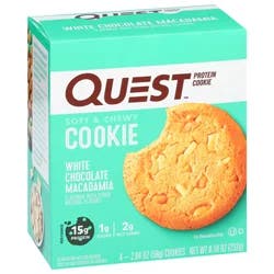 Quest Nutrition Quest Protein Cookie, White Chocolate & Macadamia, Soft & Chewy - 4 ct