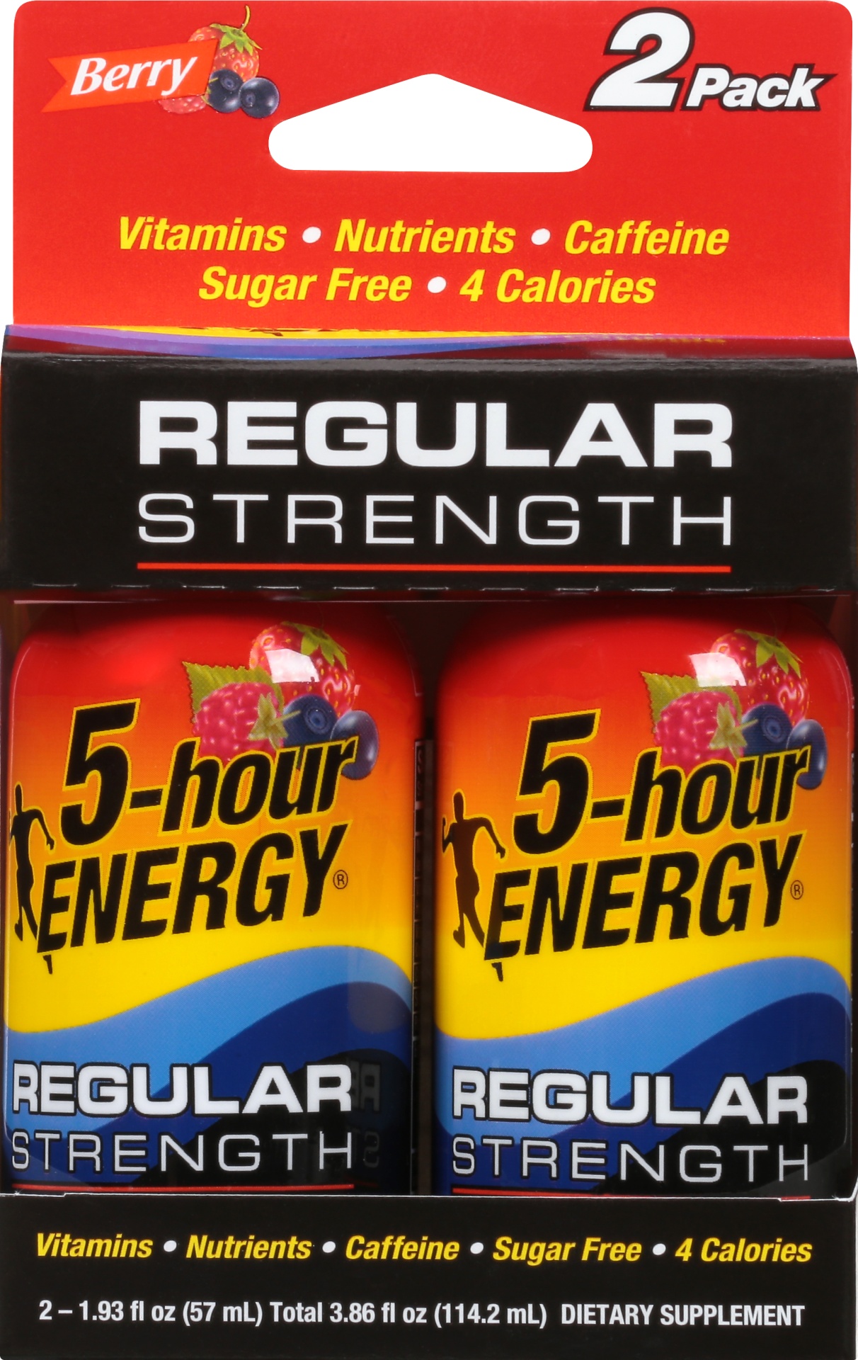 slide 1 of 9, 5-hour ENERGY Shot, Regular Strength, Berry, 2 ct