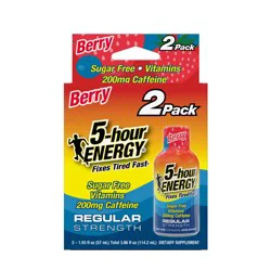 5-hour ENERGY, Regular Strength, Berry, 2 Pack, 1.93 oz.