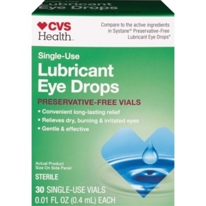 slide 1 of 1, CVS Health Lubricant Eye Drops, 30 ct