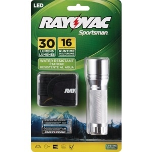 slide 1 of 1, Rayovac Sportsman Water Resistant Led Flashlight With 3-Aaa Batteries, 1 ct