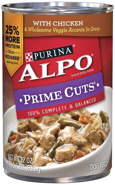 slide 1 of 1, Purina ALPO Dog Food, Homestyle, With Chicken In Chicken Gravy, 22 oz