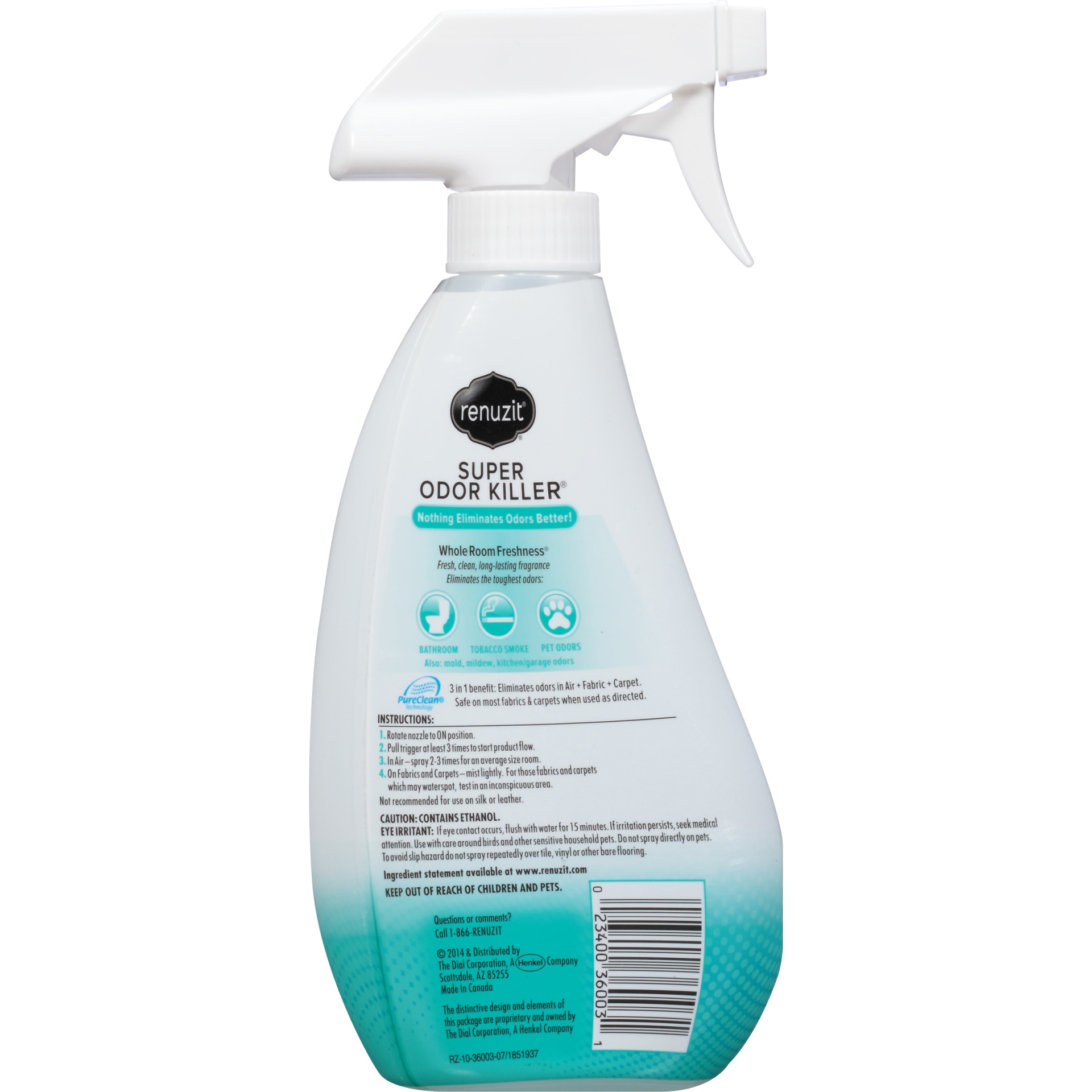 slide 3 of 6, Renuzit Super Odor Neutralizer, Eliminates Odors In Air + Fabric + Carpet, 13 fl oz; 384 ml