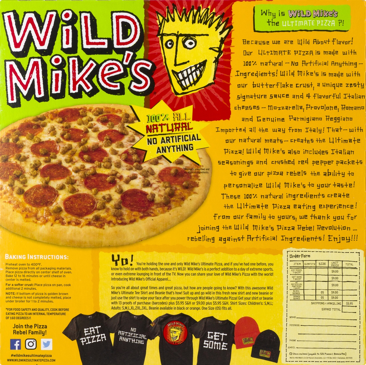 Wild Mike's Ultimate Pizza Super Sized Combination (Frozen