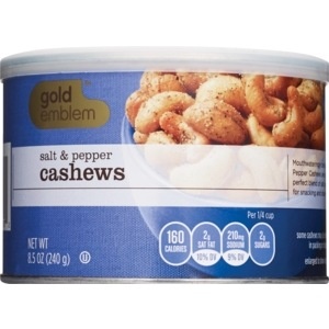 slide 1 of 1, CVS Gold Emblem Salt & Pepper Cashews, 8.5 oz