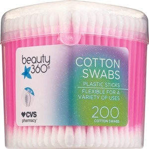 slide 1 of 1, Beauty 360 Cotton Swabs, 200 ct