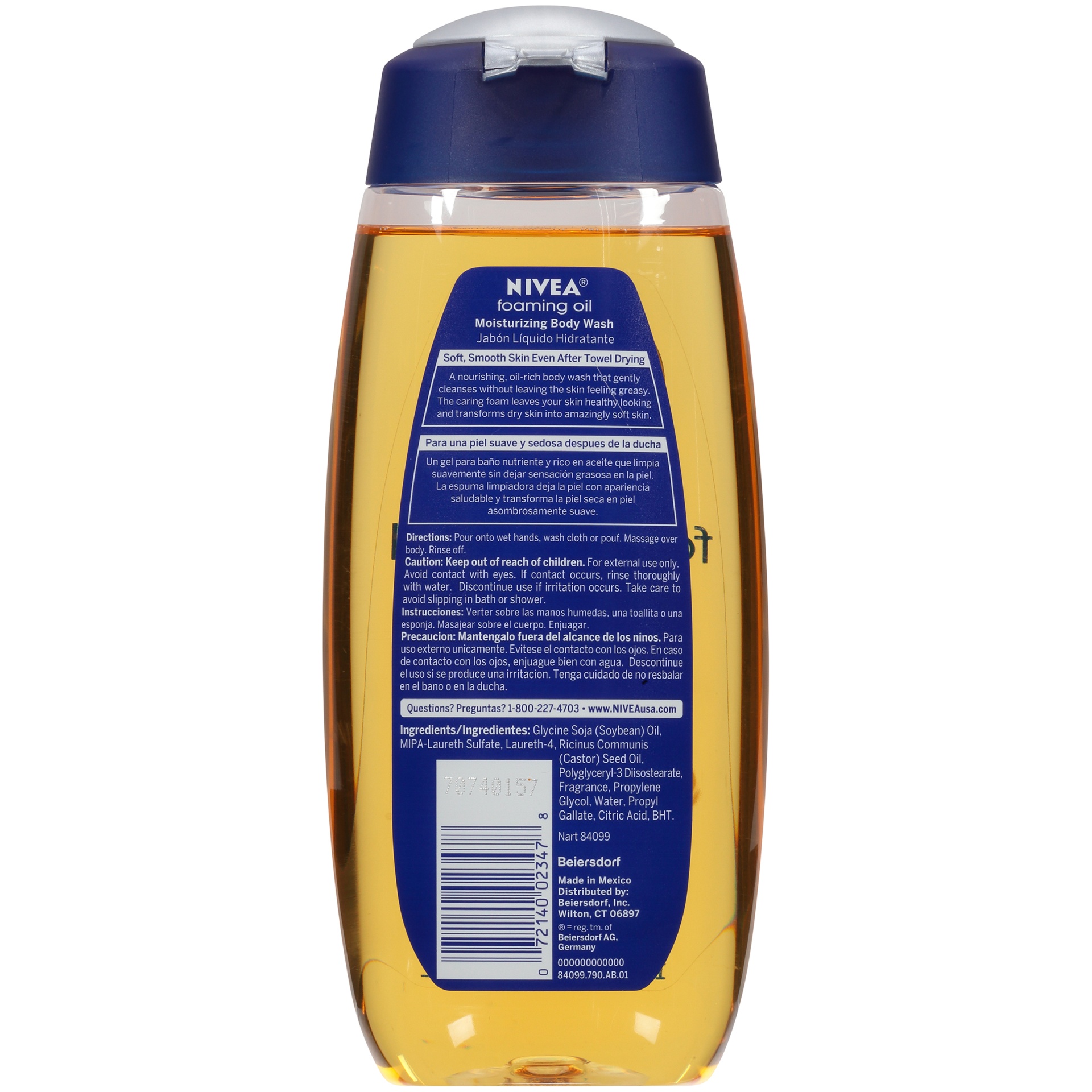 slide 6 of 7, Nivea Foaming Oil Body Wash, 13.5 oz