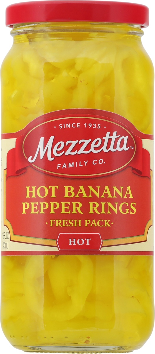slide 9 of 11, Mezzetta Hot Banana Pepper Rings, 16 oz