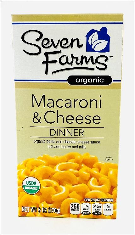 slide 1 of 1, Seven Farms Macaroni & Cheese Dinner, 6 oz