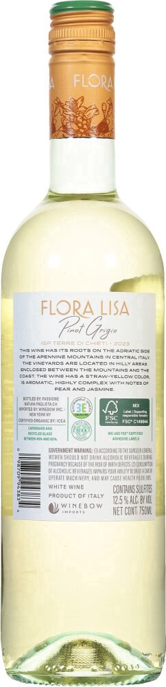 slide 4 of 4, Flora Lisa Pinot Grigio 750 ml, 750 ml