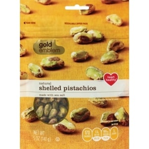 slide 1 of 1, CVS Gold Emblem Natural Shelled Pistachios, Sea Salt, 5 oz; 141 gram