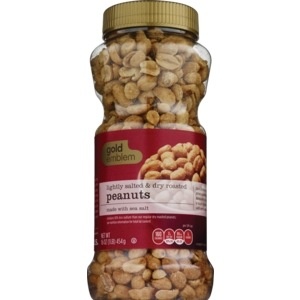 slide 1 of 1, CVS Gold Emblem Lightly Salted & Dry Roasted Peanuts, 16 oz; 1 lb; 454 gram