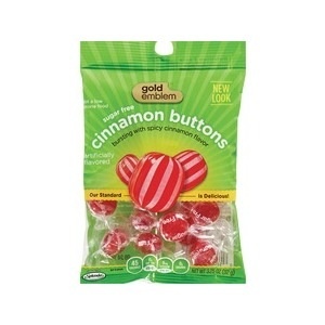 slide 1 of 1, CVS Gold Emblem Cinnamon Buttons Sugarfree, 3.25 oz; 92 gram