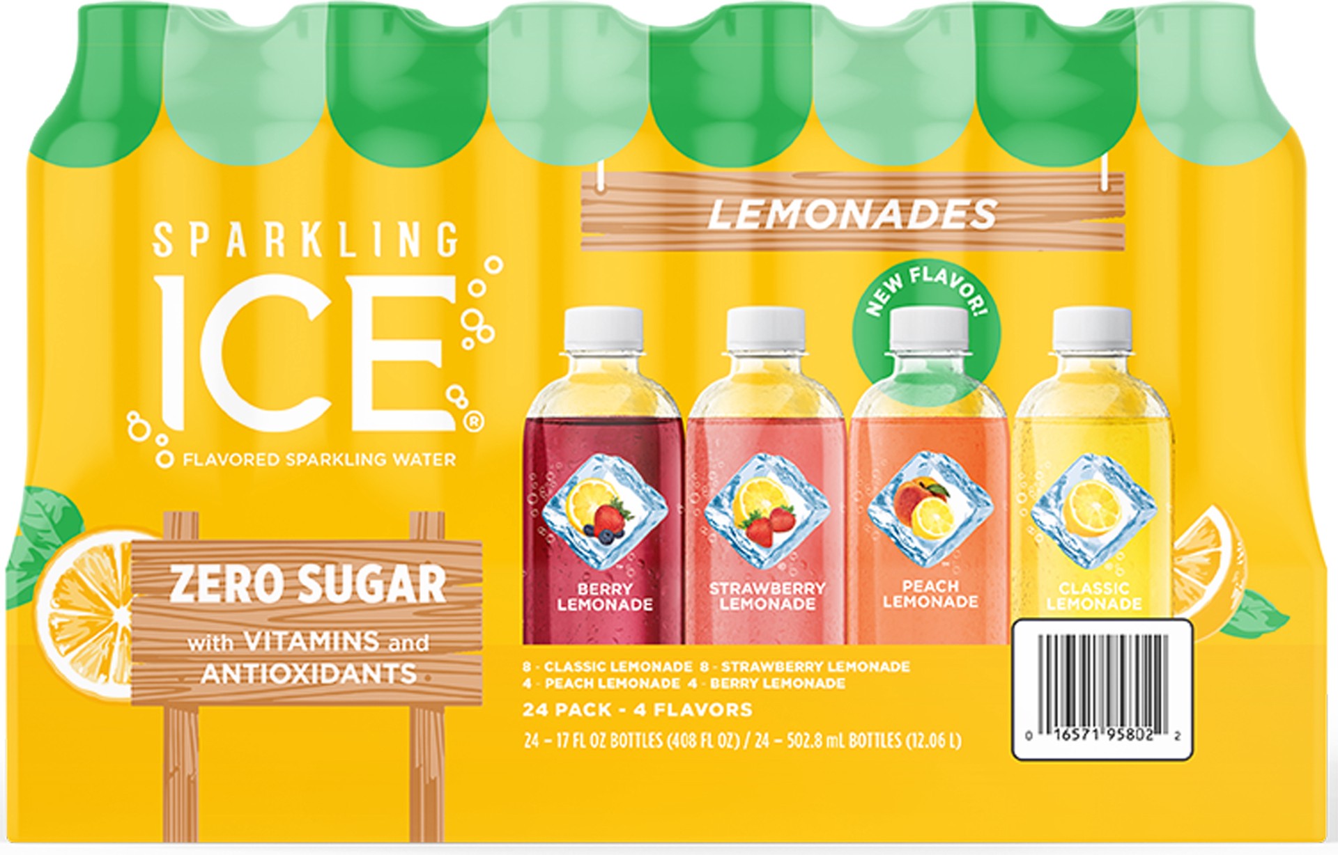 Sparkling ICE Zero Sugar Lemonade Variety, 24Count 17 fl oz Shipt