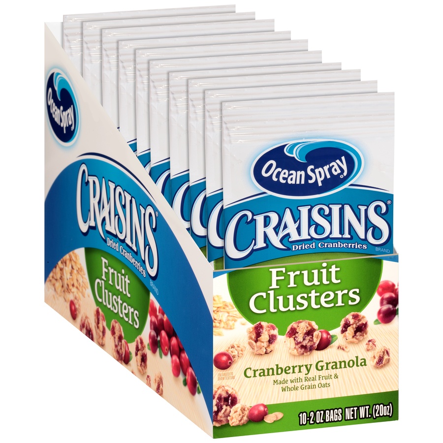 slide 2 of 8, Ocean Spray Cranberry Granola Fruit Clusters, 2 oz