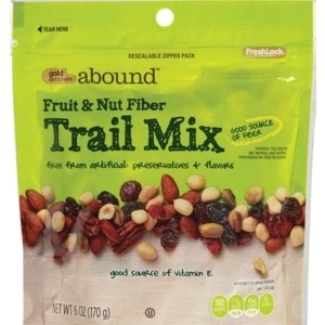 slide 1 of 1, CVS Gold Emblem Abound Fruit & Nut Fiber Trail Mix, 6 oz