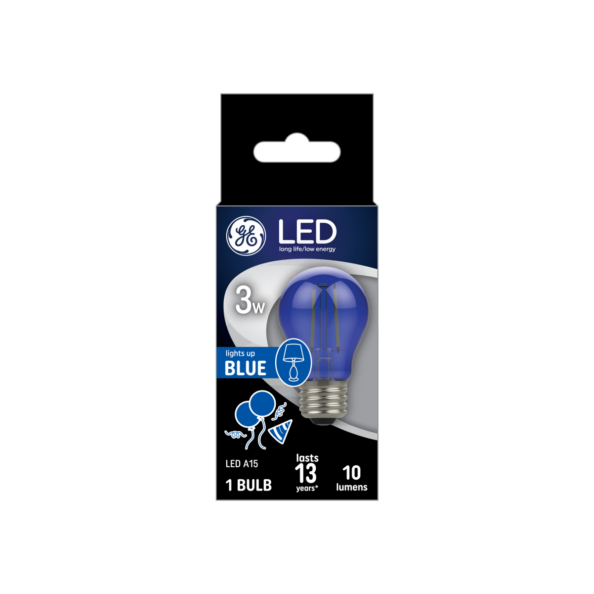slide 1 of 1, General Electric Led All Glow A15 Blue, 1 ct