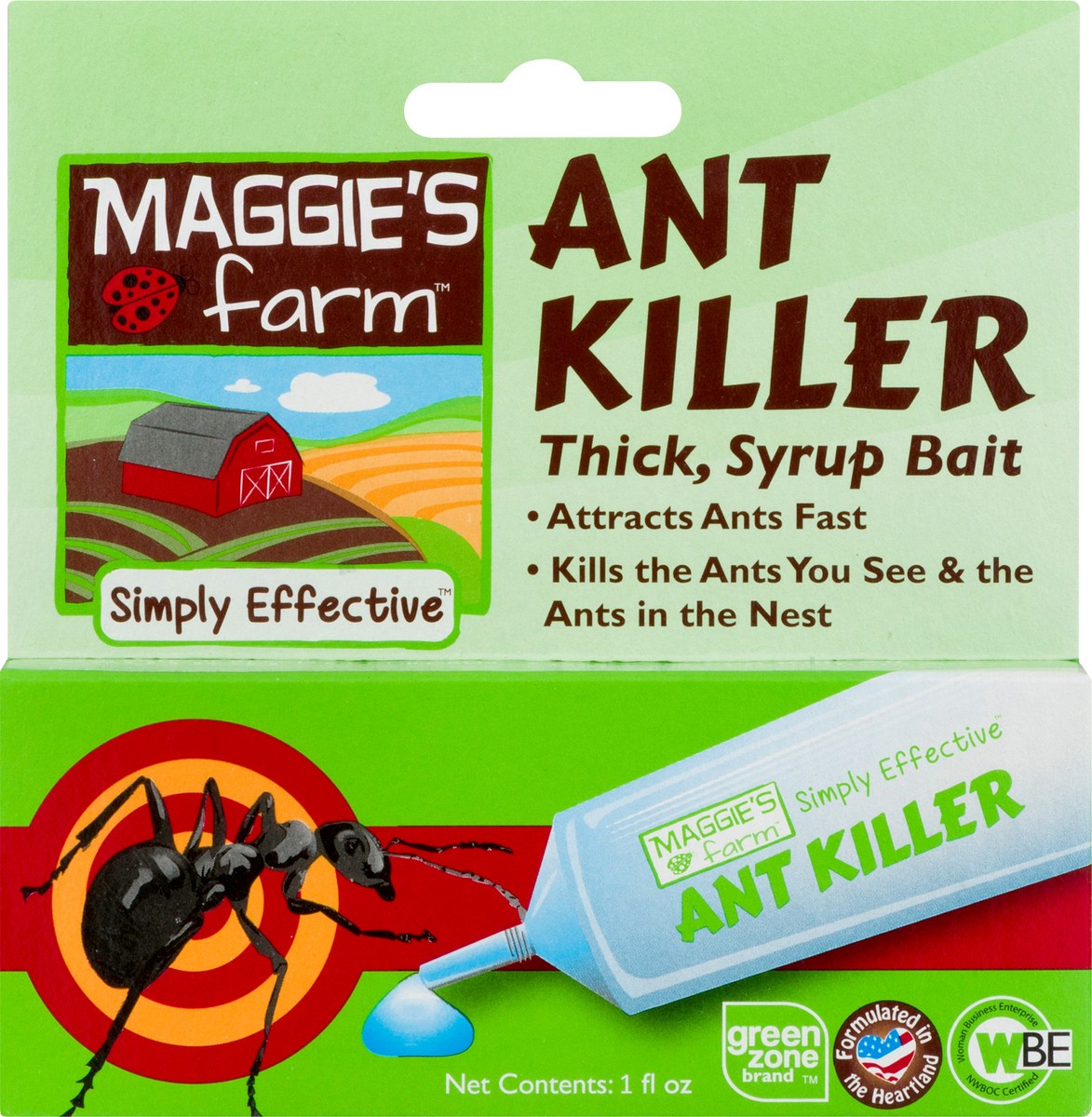 slide 1 of 10, Maggie's Farm Simply Effective Ant Killer 1 oz, 1 fl oz