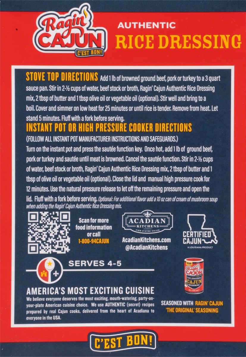 slide 4 of 9, Ragin' Cajun Authentic Rice Dressing Mix 8 oz, 8 oz
