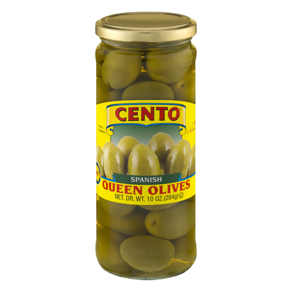 slide 1 of 1, Cento Spanish Queen Olives, 10 oz