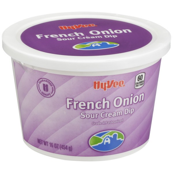 slide 1 of 8, Hy-vee French Onion Sour Cream Dip, 16 oz