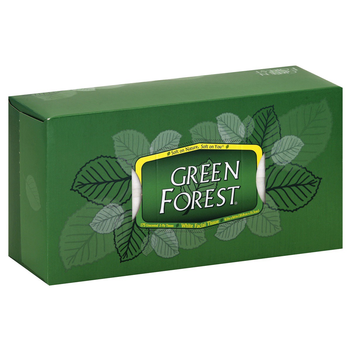 slide 1 of 7, Green Forest Facial Tissue, 175 ct