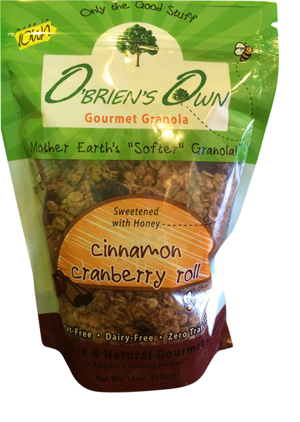 slide 1 of 1, O'Briens Own Granola Obriens Own Granola Cinnamoncranberry Granola, 12 oz