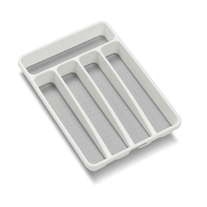 slide 3 of 5, Madesmart Classic Mini Flatware Organizer In White/Grey, 1 ct