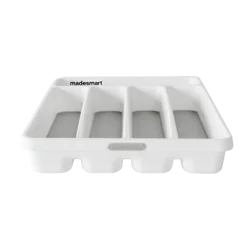Madesmart Classic Mini Flatware Organizer In White/Grey