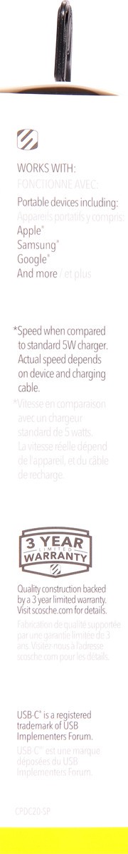 slide 4 of 8, Scosche PowerVolt 20 Watts USB-C Car Charger 1 ea, 1 ct