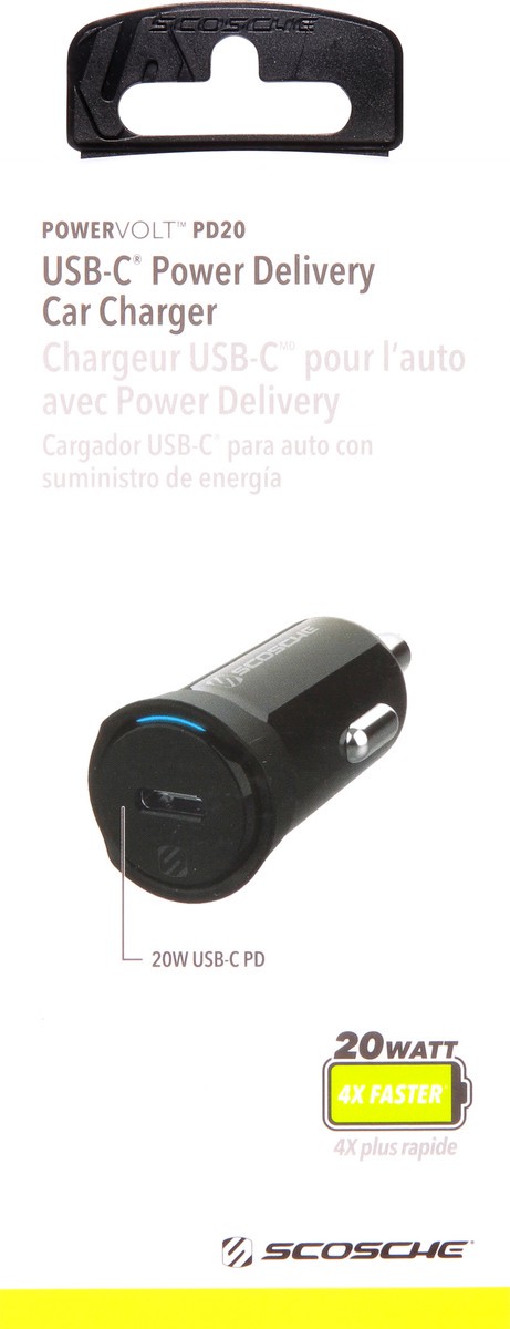 slide 1 of 8, Scosche PowerVolt 20 Watts USB-C Car Charger 1 ea, 1 ct