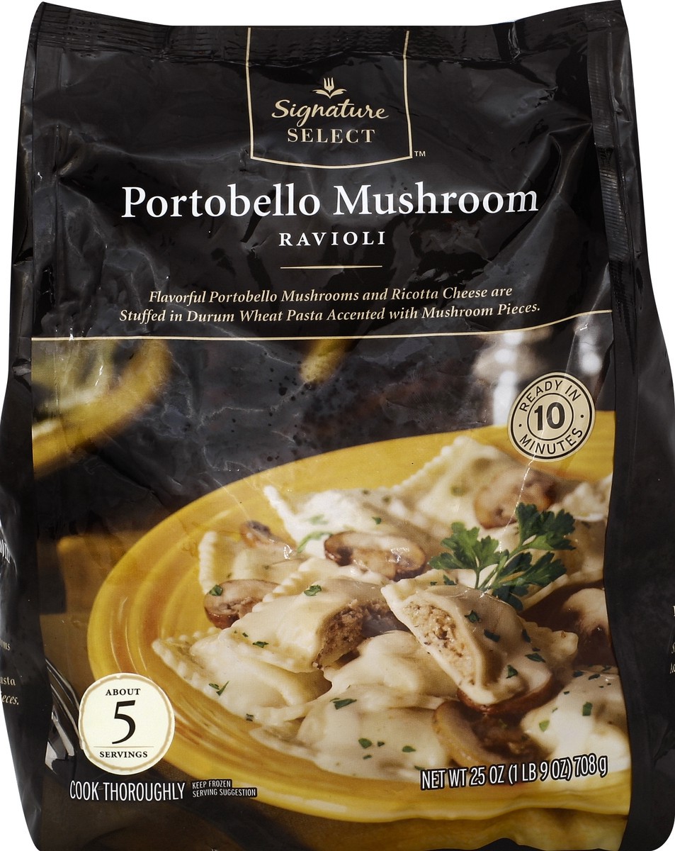 slide 4 of 5, Signature Select Portobello Mushroom Ravioli 25 oz, 25 oz