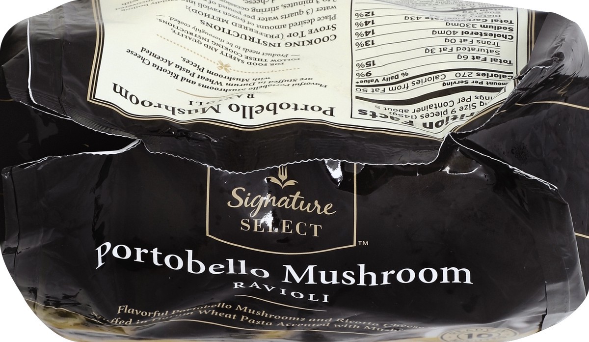 slide 5 of 5, Signature Select Portobello Mushroom Ravioli 25 oz, 25 oz