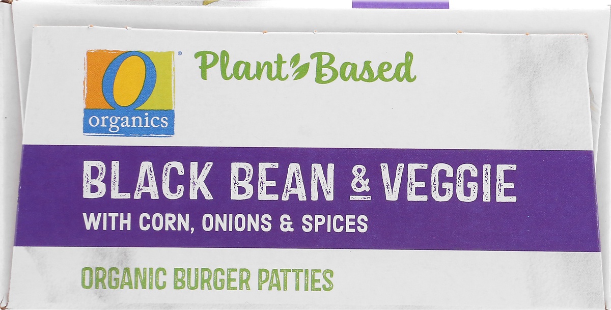 slide 9 of 9, O Organics Black Bean & Veggie Patties, 4 ct; 10 oz