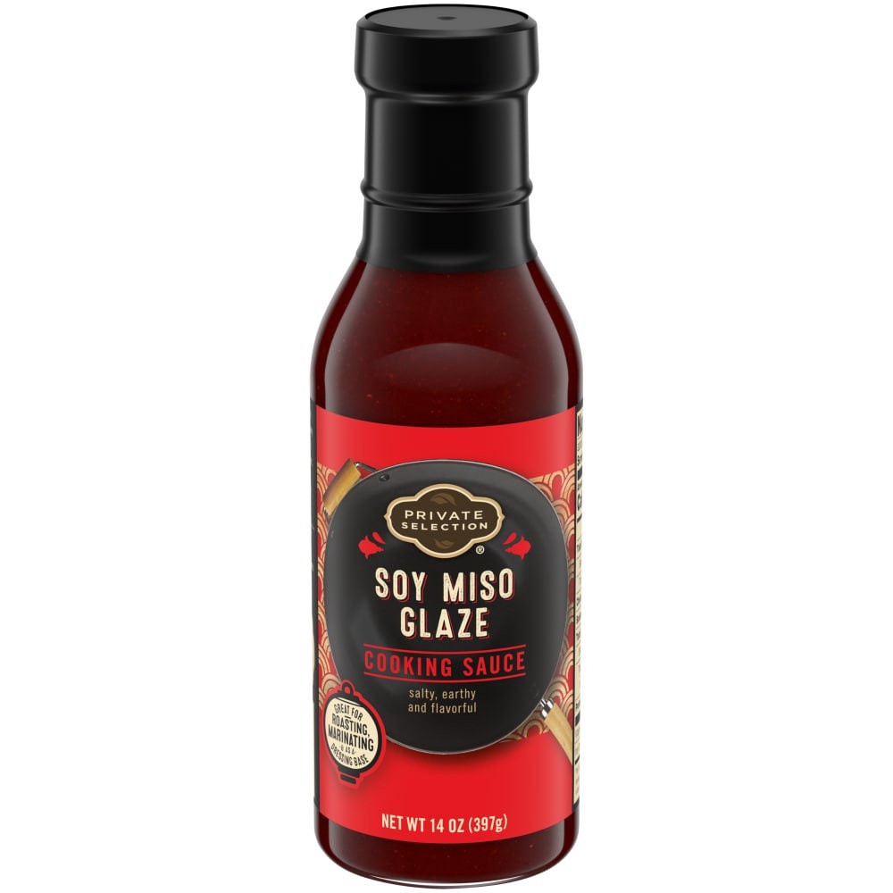 slide 2 of 3, Private Selection Soy Miso Glaze Cooking Sauce, 14 oz